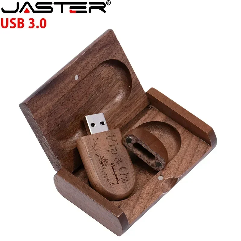 JASTER-Flash Drive com logótipo personalizado gratuito, Memory Stick, Pendrive com caixa de embalagem, Fotografia Gift, USB 3.0, 4GB, 8GB, 16GB, 32GB, 64GB, 1pc