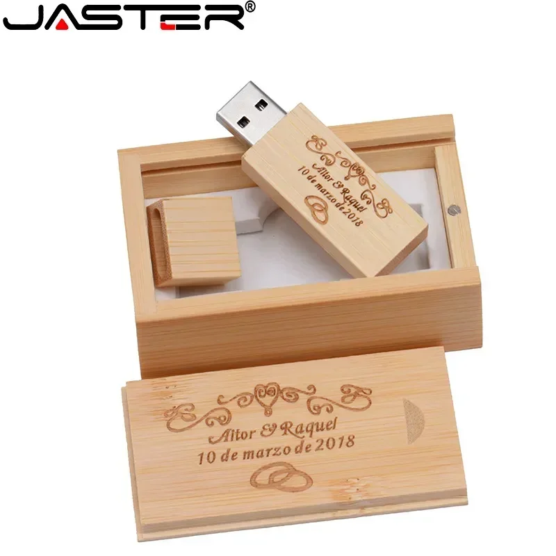 JASTER-Personalizado De Madeira USB Flash Drive, 8GB, 16GB, 32GB, U Disco, Memory Stick, Logotipo do cliente Pendrive, PHOTOGRAPHY, Presentes De Casamento